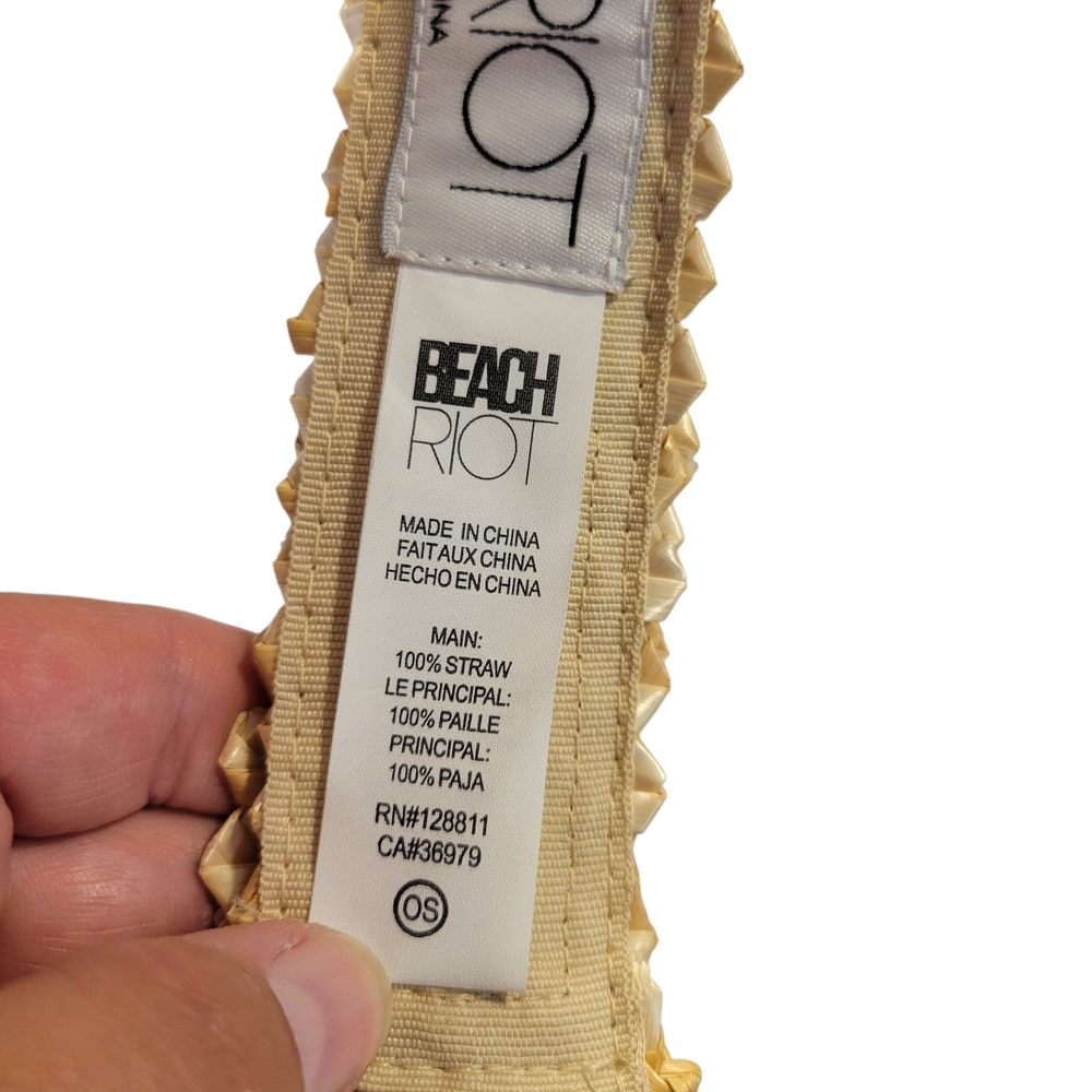 NWT | Beach Riot | Woven Straw Visor - Picture 2 of 5